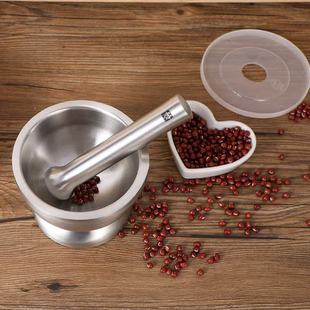 德国DOUBLEDELI不锈钢304捣蒜捣碎器蒜泥研磨钵蒜钵捣药盅捣药罐