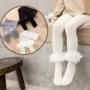 Quần ren trẻ em mùa xuân và mùa thu vớ cotton nguyên chất trong đôi vớ công chúa lớn vớ trắng nhảy múa mỏng - Vớ vớ lưới thoáng khí