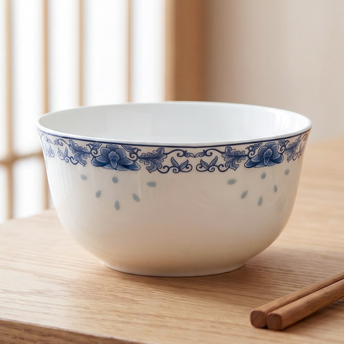 釉下彩大众碗陶瓷中式