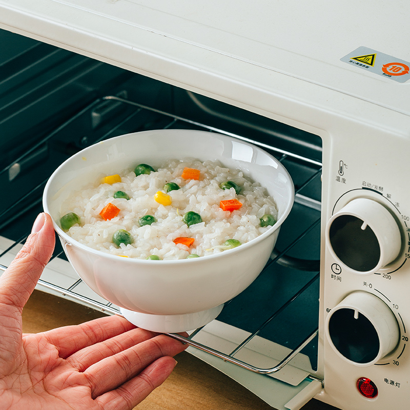 纯白高脚碗陶瓷中式釉下彩