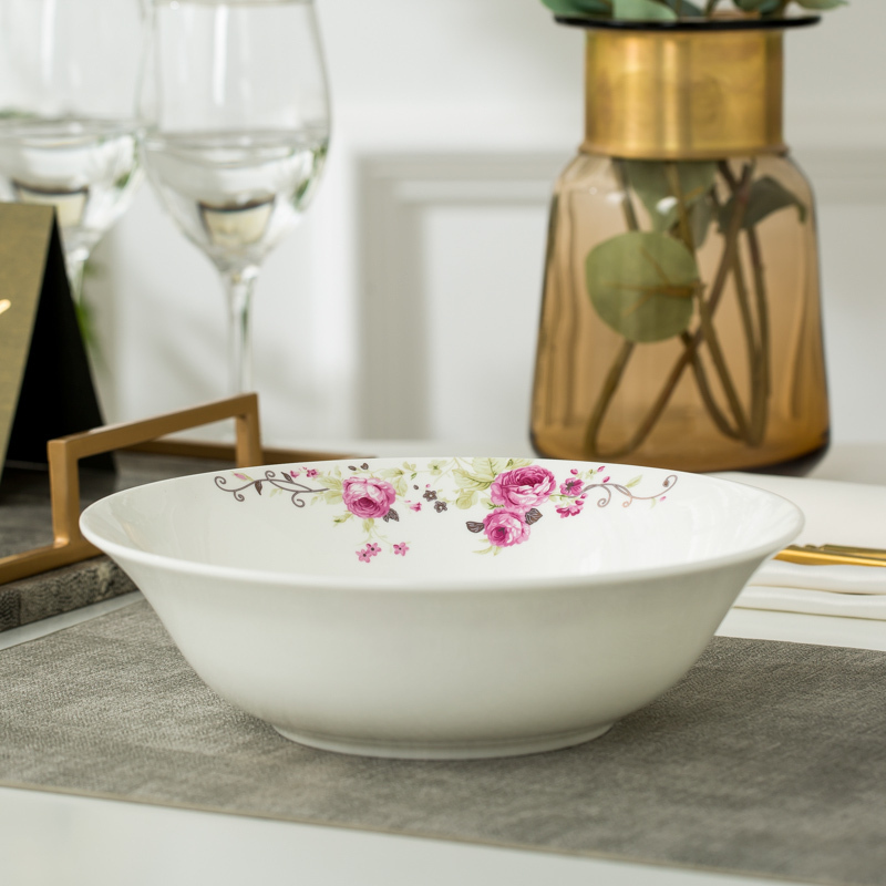 骨瓷大众面碗陶瓷中式