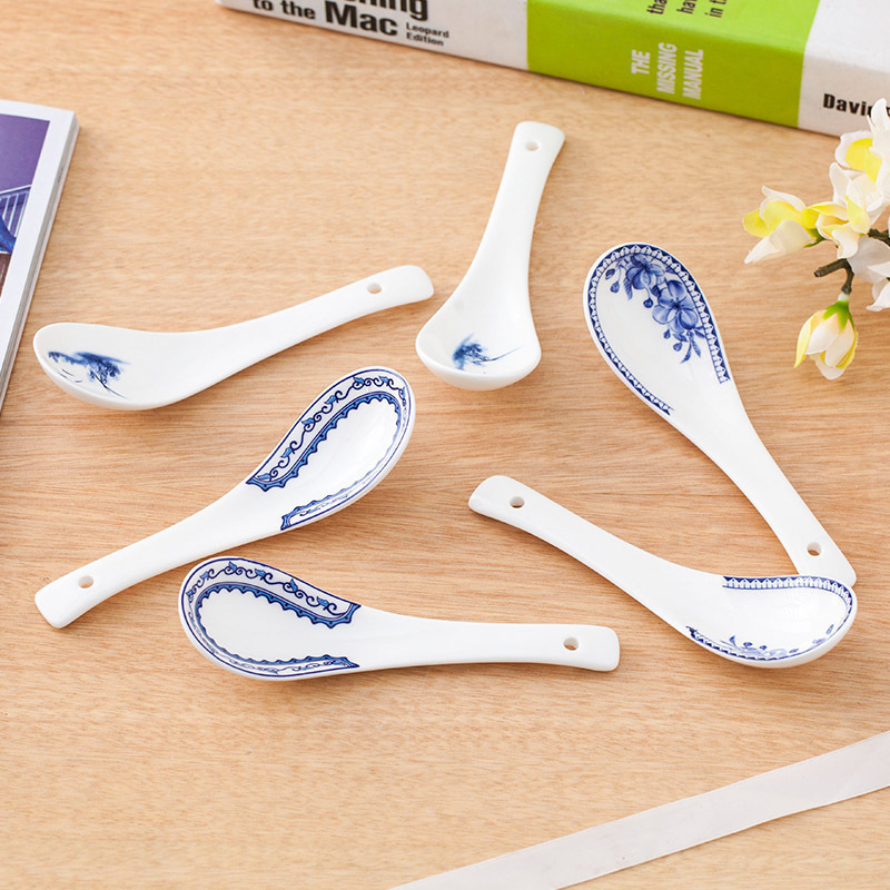 青花瓷勺子骨瓷釉中彩