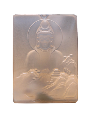 男士天然玛瑙雕刻观音吊坠高冰马料大号通透玉石挂坠挂牌千手菩萨
