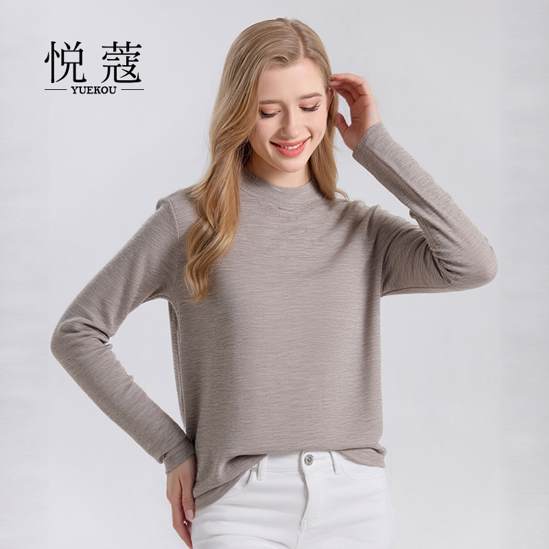 纯羊毛柔软保暖半高领毛衣