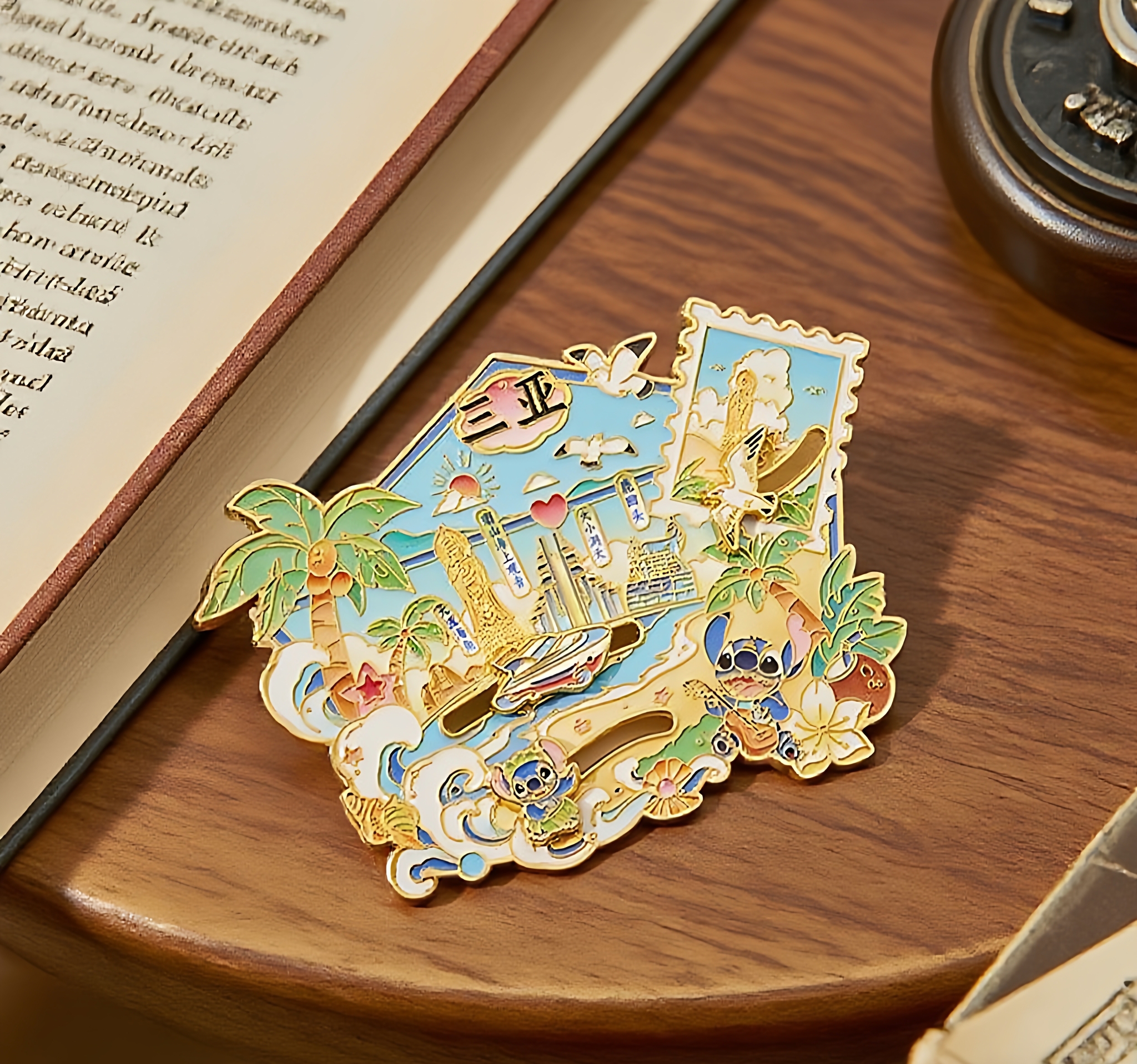 海南三亚旅游纪念品金属滑轨款2025新款冰箱贴磁吸贴景点伴手礼