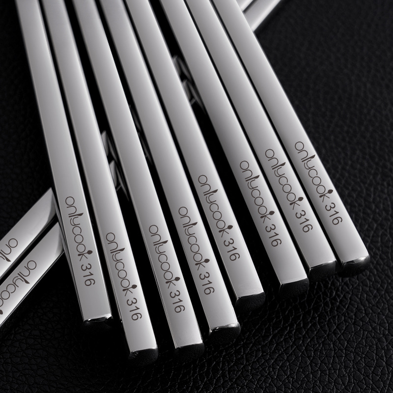 onlycook韩式316不锈钢筷子套装