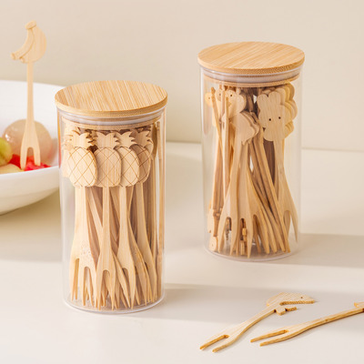 onlycook食品级动物水果叉套装