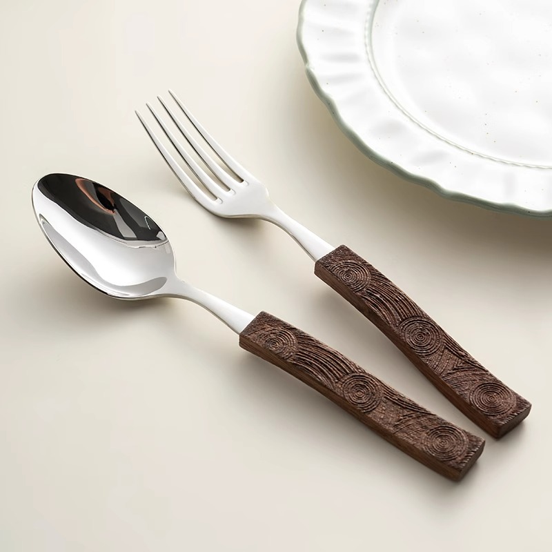 onlycook304不锈钢胡桃木勺子