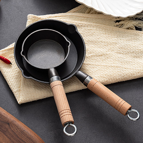 onlycook泼油热油小锅铸铁煎锅