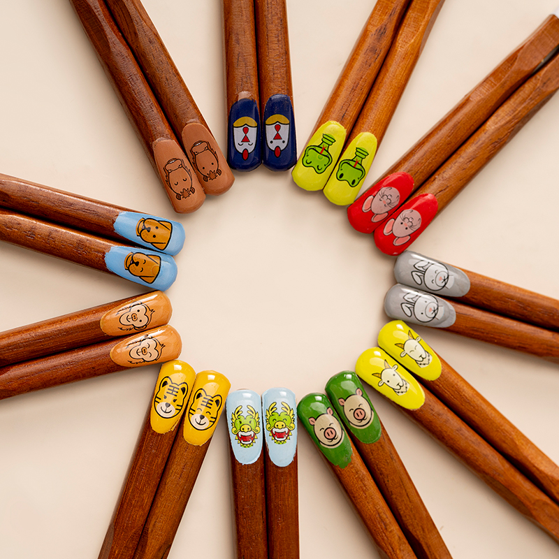 onlycook十二生肖铁木筷子