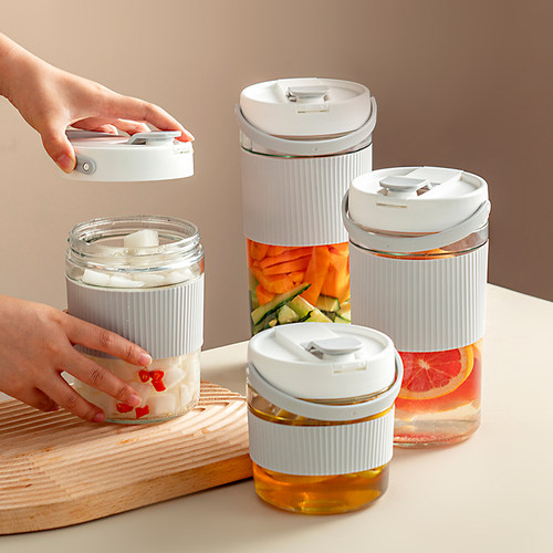 onlycook厨房透明玻璃泡菜坛子