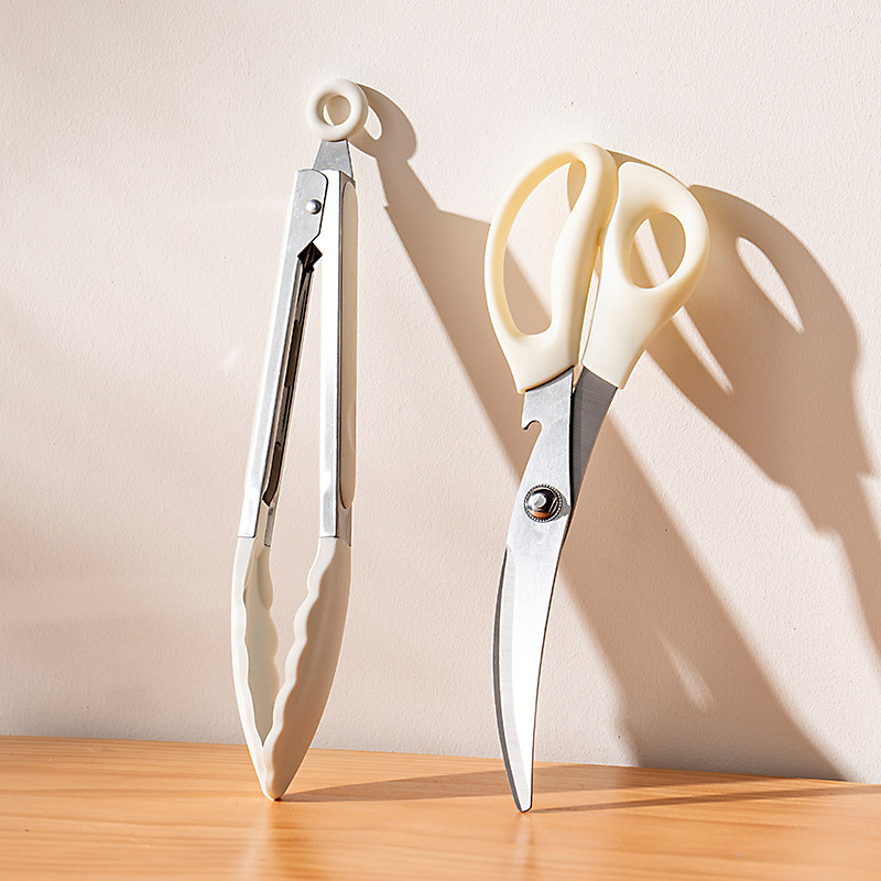 onlycook不锈钢烤肉剪刀夹子套装