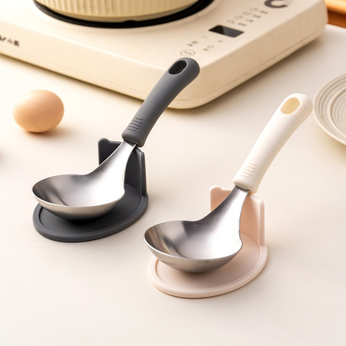onlycook304不锈钢汤勺带底座