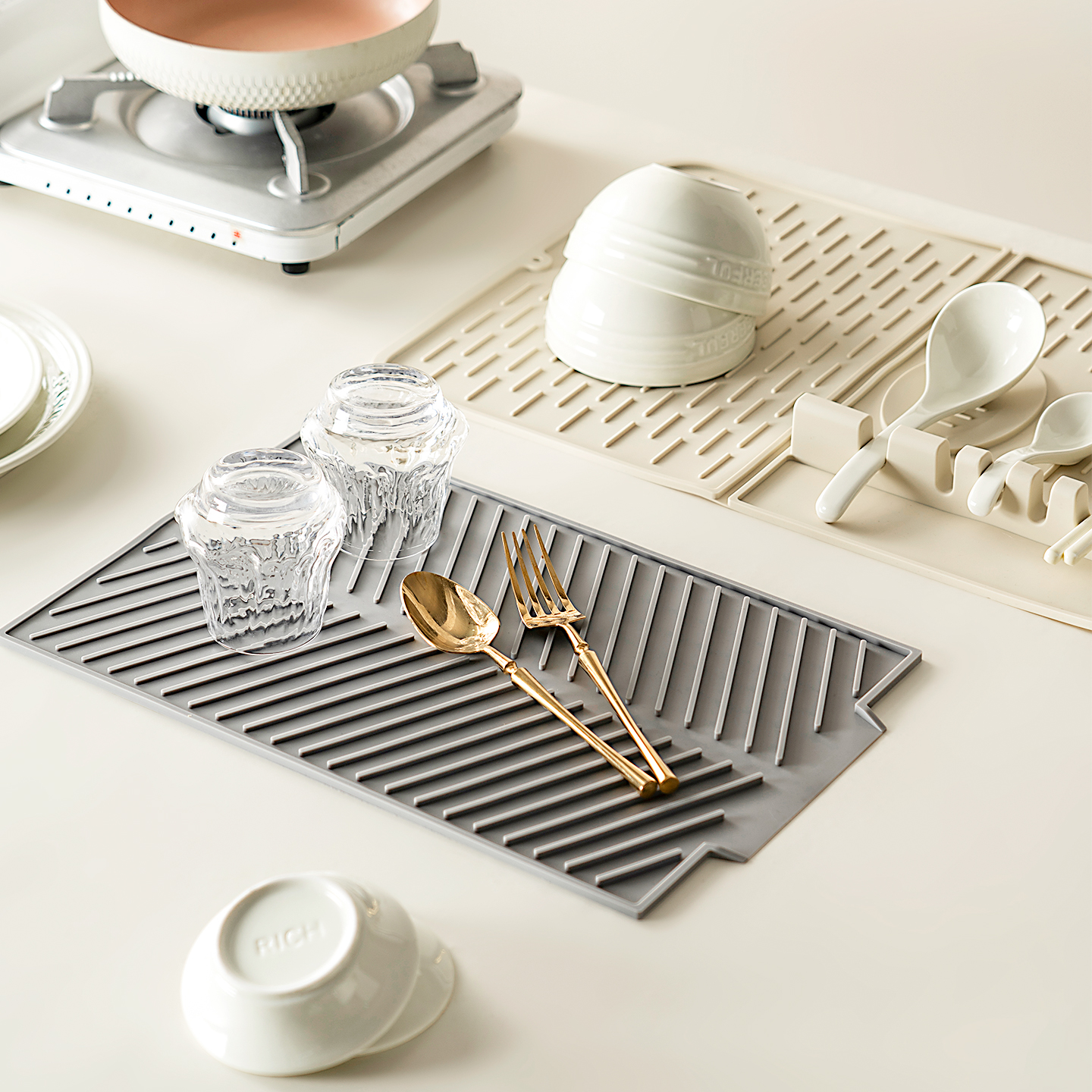 onlycook厨房硅胶沥水垫置物垫