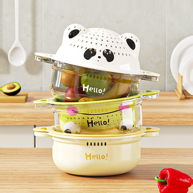 onlycook卡通洗水果沥水篮食品级