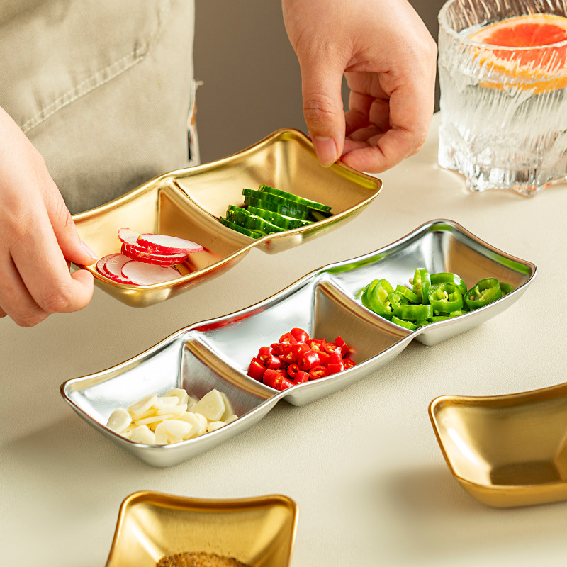 onlycook304不锈钢调味碟多格