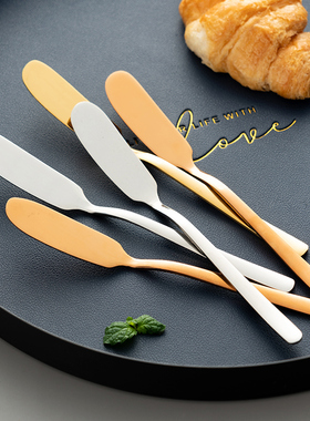 onlycook 304不锈钢黄油刀果酱涂抹刀奶酪吐司牛油抹酱刀面包刮刀