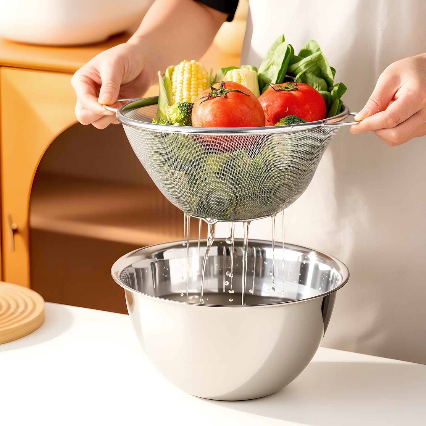 onlycook 加深加厚304不锈钢盆漏盆套装厨房洗菜盆沥水篮淘米筛,餐饮具,盆,淘宝优惠券,粉丝福利购,淘宝优惠卷