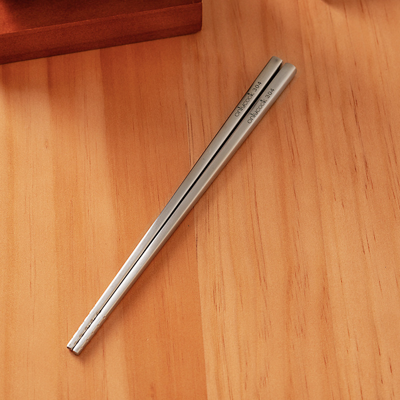 onlycook19cm儿童筷子304不锈钢