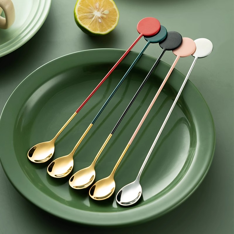 onlycook韩式长柄搅拌勺甜品勺