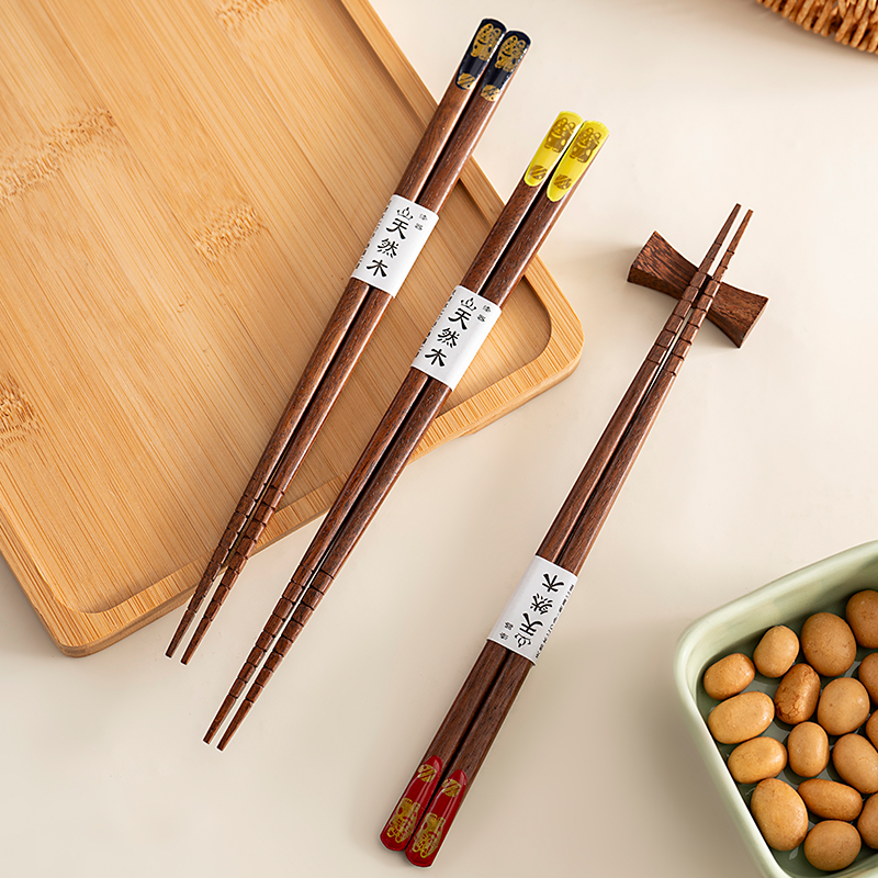 onlycook日式招财猫铁木筷子套装