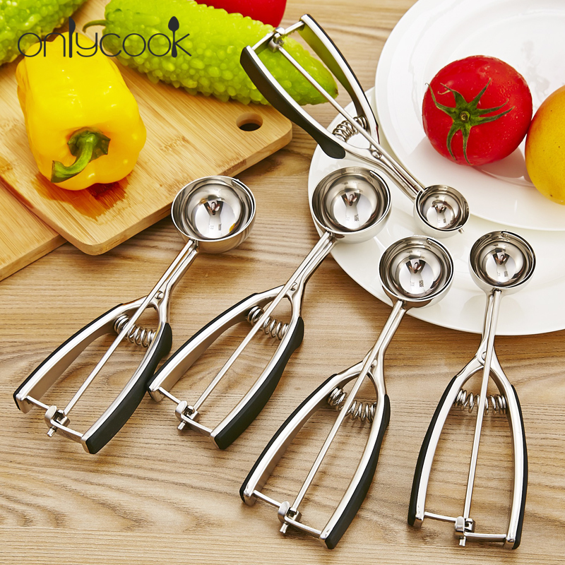 304不锈钢冰淇淋勺硅胶水果挖