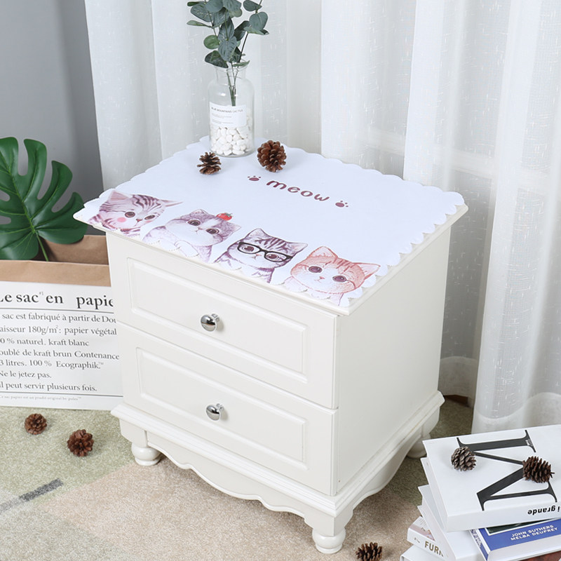 床头柜盖布防水免洗pvc床头柜罩现代简约防尘罩桌布卧室床头柜垫