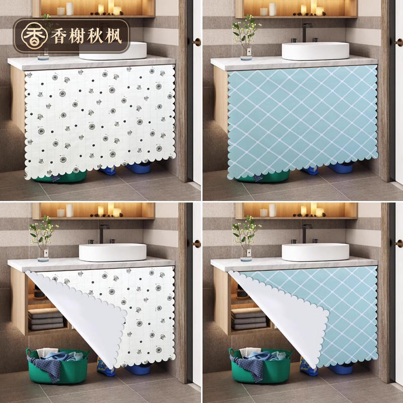 免打孔浴柜防尘分水器盖布门帘