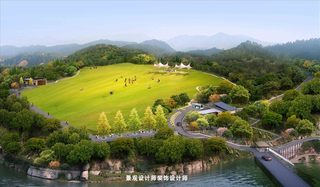 旅游度假区景观设计师效果图 山地度假村 山区效果图 山地效果图