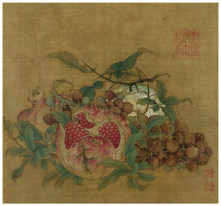 工笔画底稿宋鲁宗贵吉祥多子图白描30#打印稿宣纸稿有步骤图