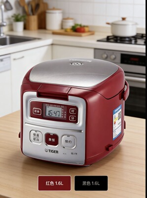 TIGER/虎牌 JAI-G55C日本进口微电脑电饭煲电饭锅黑 1.5L