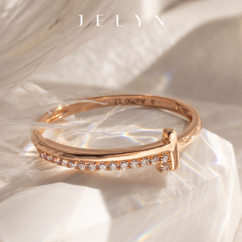 甜酷帅气设计感18K金戒指