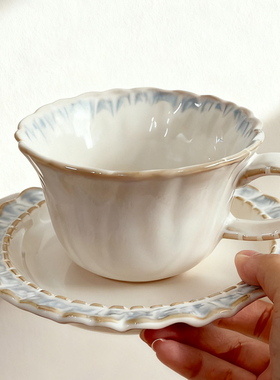 造月法式咖啡杯陶瓷咖啡杯子高档精致杯碟套装女士个人专用拿铁杯