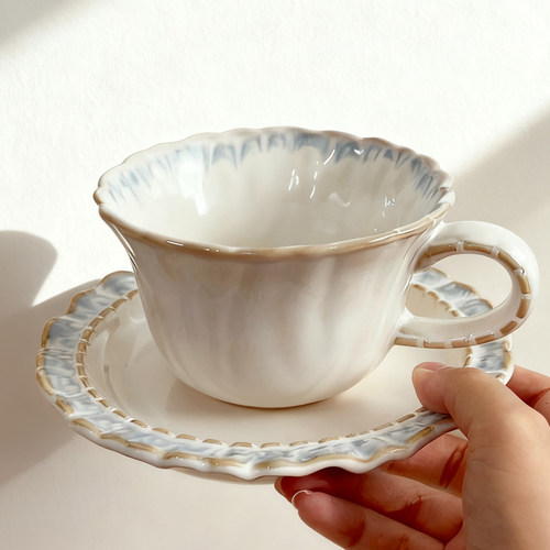 【秒杀立减】复古法式陶瓷咖啡杯