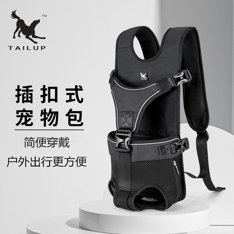 宠物背包小狗外出双肩包前后可背幼犬泰迪机车骑行背带包轻便透气