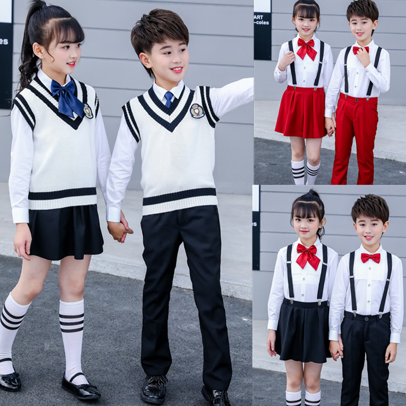 春秋小学生英伦风儿童韩版合唱服