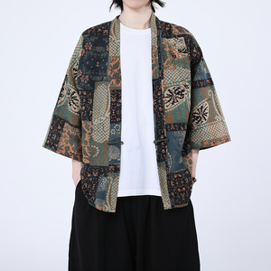 云南男装披肩上衣少数民族服饰外套西双版纳汉服傣族服装开衫衣服