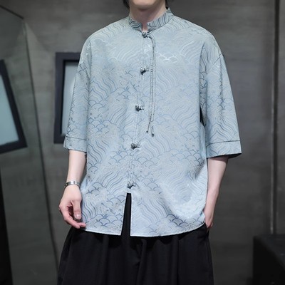 2025新款傣装男大码云南少数民族服饰西双版纳傣族服装成人衣服夏