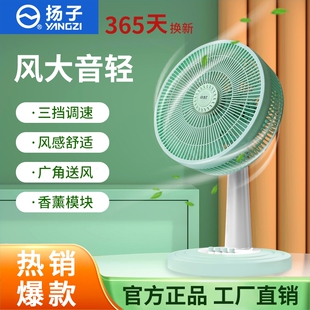 扬子台扇家用电风扇学生办公卧室能音轻香薰循环扇大风力摇头节