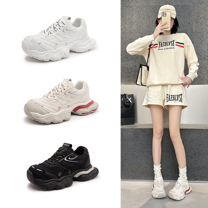 厚底老爹鞋女2026春季新款女鞋欧洲站百搭增高舒适休闲运动鞋学生