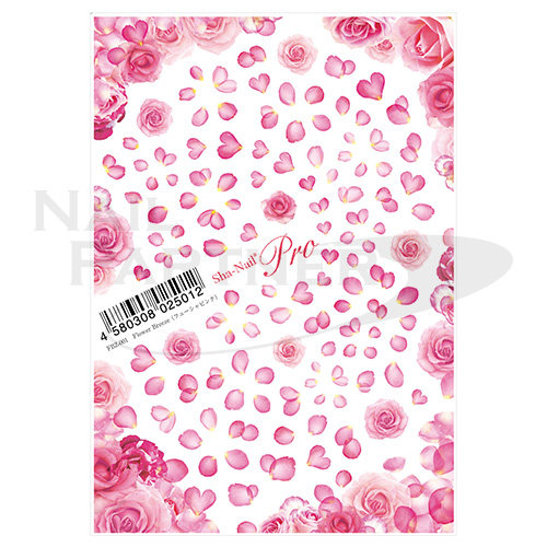 进口Sha-nail粉红玫瑰美甲贴纸 FBZ-001