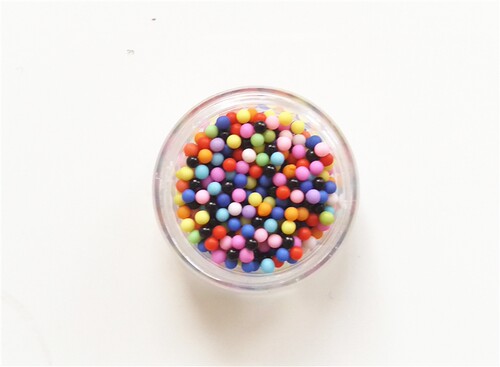 美甲产品Nailpro混色彩色小珠子2mm 3g