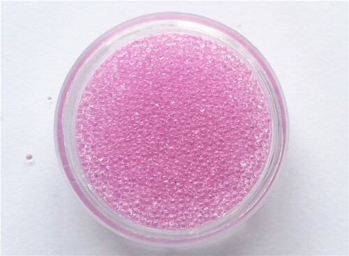 美甲产品透明粉色小珠子0·6mm-0·8mm 3g