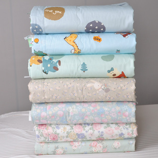 新款斜纹纯棉单人夏凉被空调被夏季薄被可机洗水洗直接盖被子单人