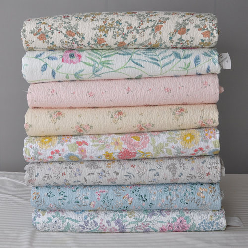 斜纹全棉三件套绗缝水洗床盖