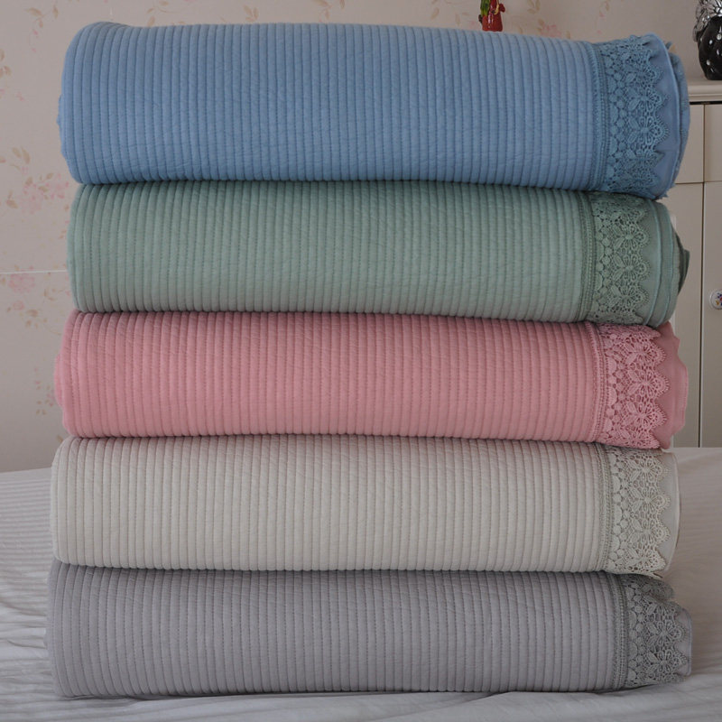 特价清货处理   日本外贸全棉菲边夏季床盖床垫绗缝水洗纯棉床单