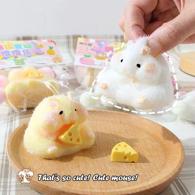Cute Plush Cat Paw Hamster Fidget Toy Mochi Antisss Sss Reli