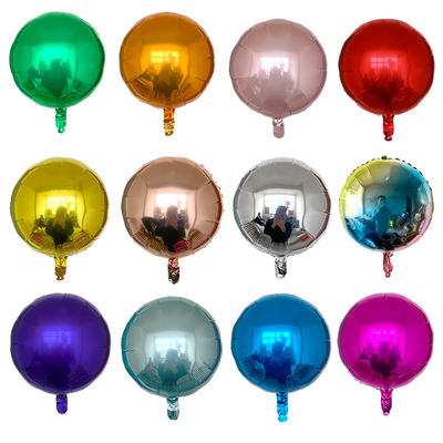 10pcs 18inch Metallic Pure Round Foil Balloon Wedding Decora