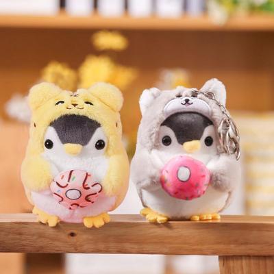 10cm?Plush Keychain?Cute Expression?Cross-dressing Penguin D