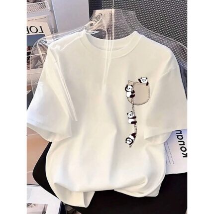 2026 Fashion New Design - Women's Round-neck Panda Print Fas